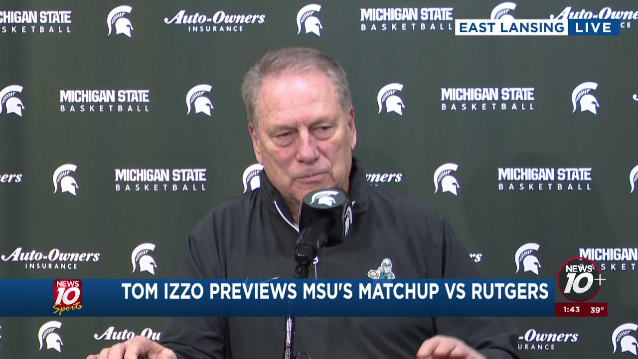 WATCH LIVE: Tom Izzo previews Michigan State’s Senior Day matchup against Rutgers