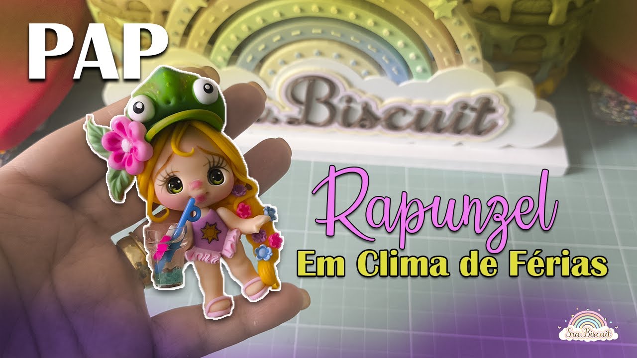 PAP: APRENDA A FAZER UMA RAPUNZEL NO CLIMA DE FÉRIAS | APLIQUE| EQUIPE FABY RODRIGUES
