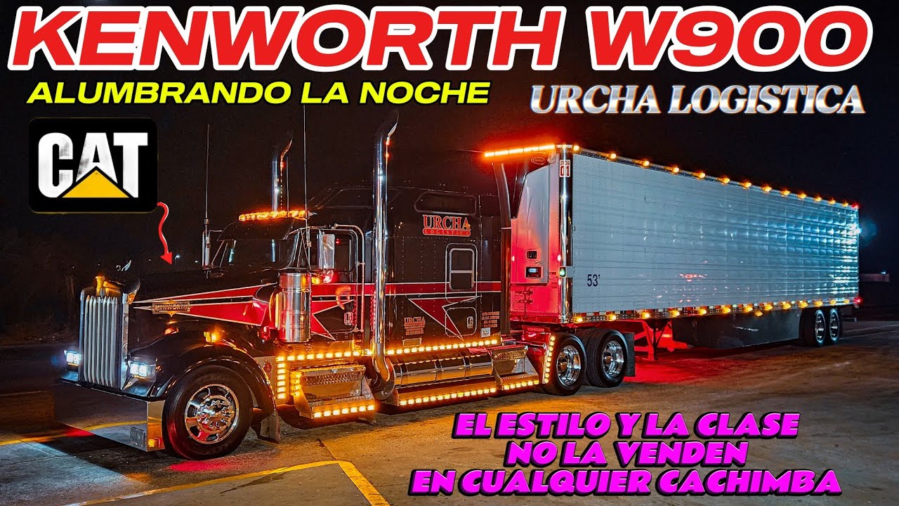 CATERPILLAR C-15 KENWORTH W900 VIEJA ESCUELA 😎 DE URCHA LOGISTICS RUMBO A MEXICALI #truck