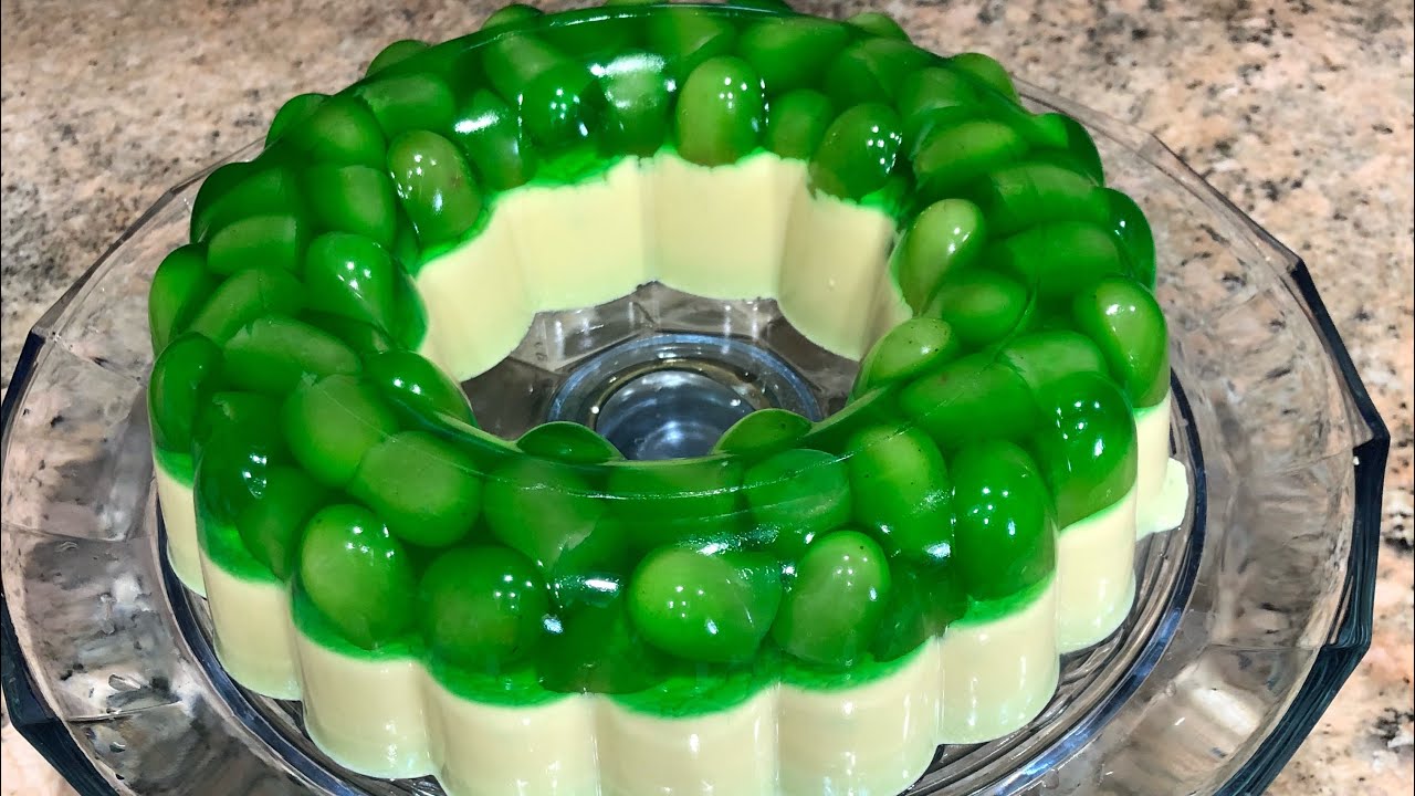Gelatina con uvas