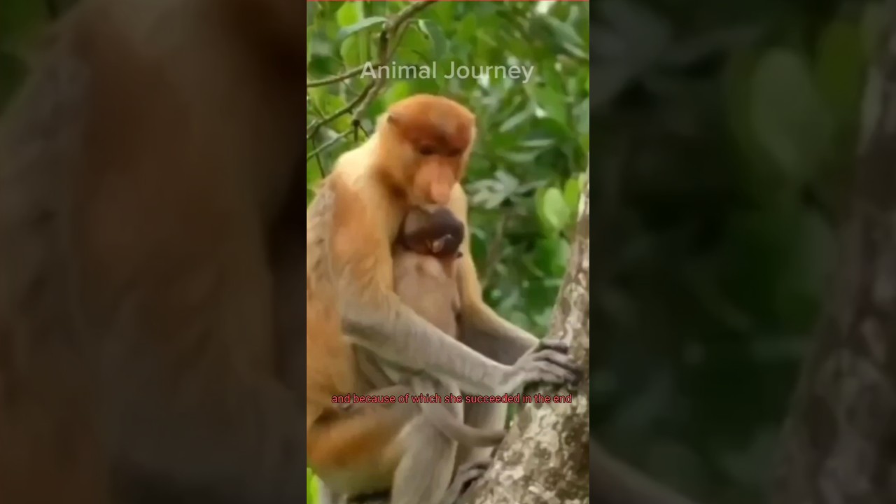 Mother Monkey’s Brave Escape! Saves Baby from Crocodile Attack 🐒💪 | Emotional Wildlife Story