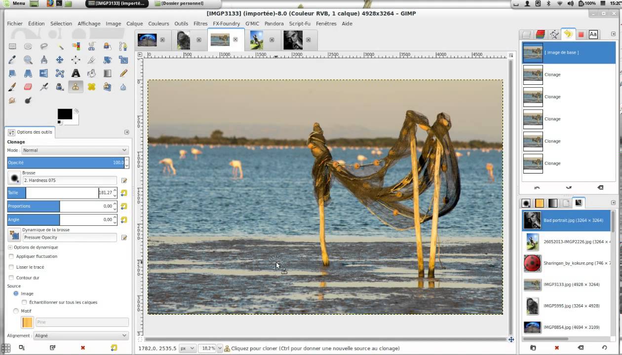 Tuto Gimp 12: Les outils de clonage et de correction