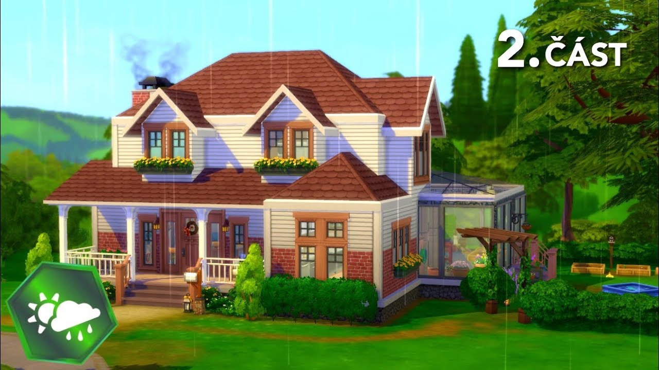🌈 VYBAVOVÁNÍ RODINNÉHO DOMKU 💐📺 | The Sims 4 Roční období: SPEED BUILD (část 2.) + Ke stažení