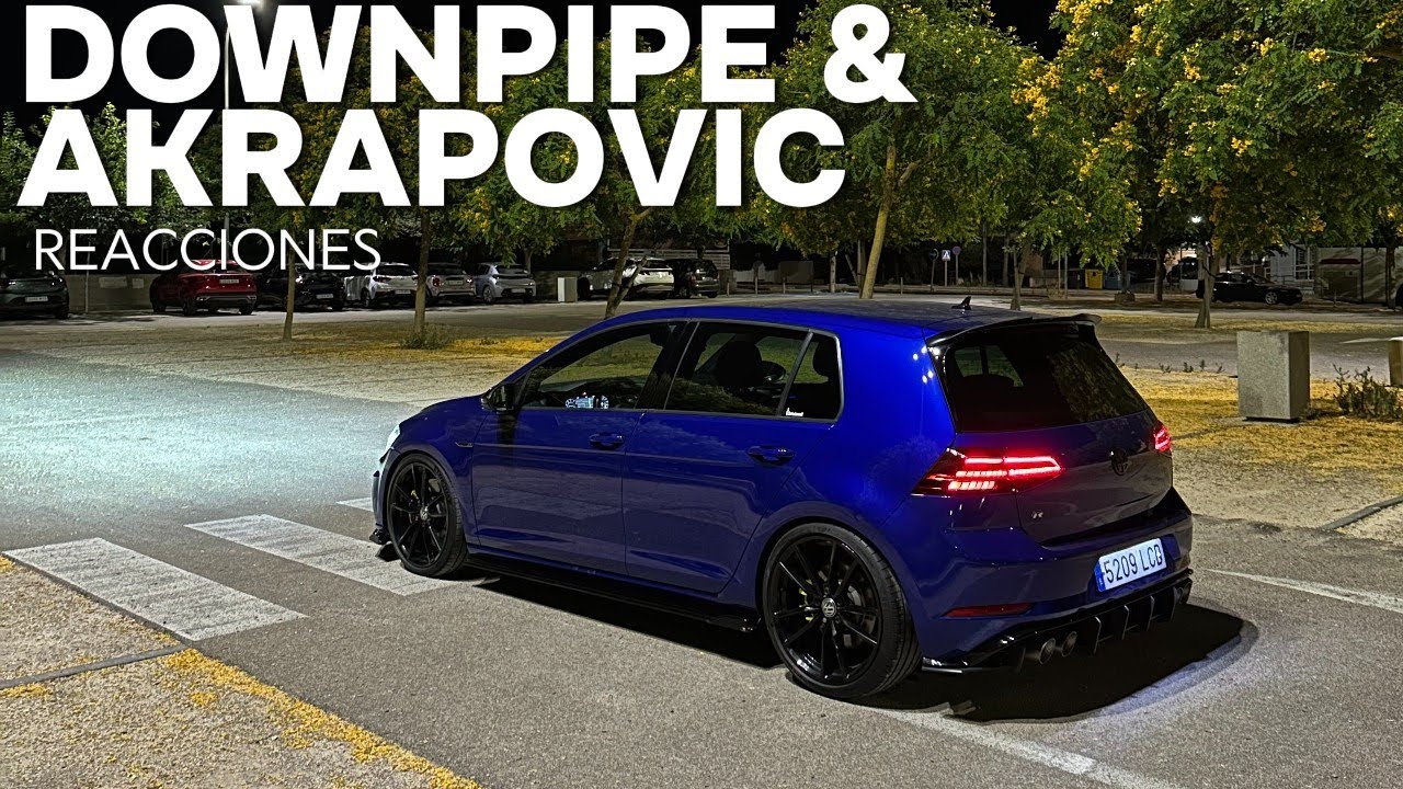 Captando reacciones al sonido de mi Golf R Stage2 con Downpipe y Akrapovic - Pov INSTA360.