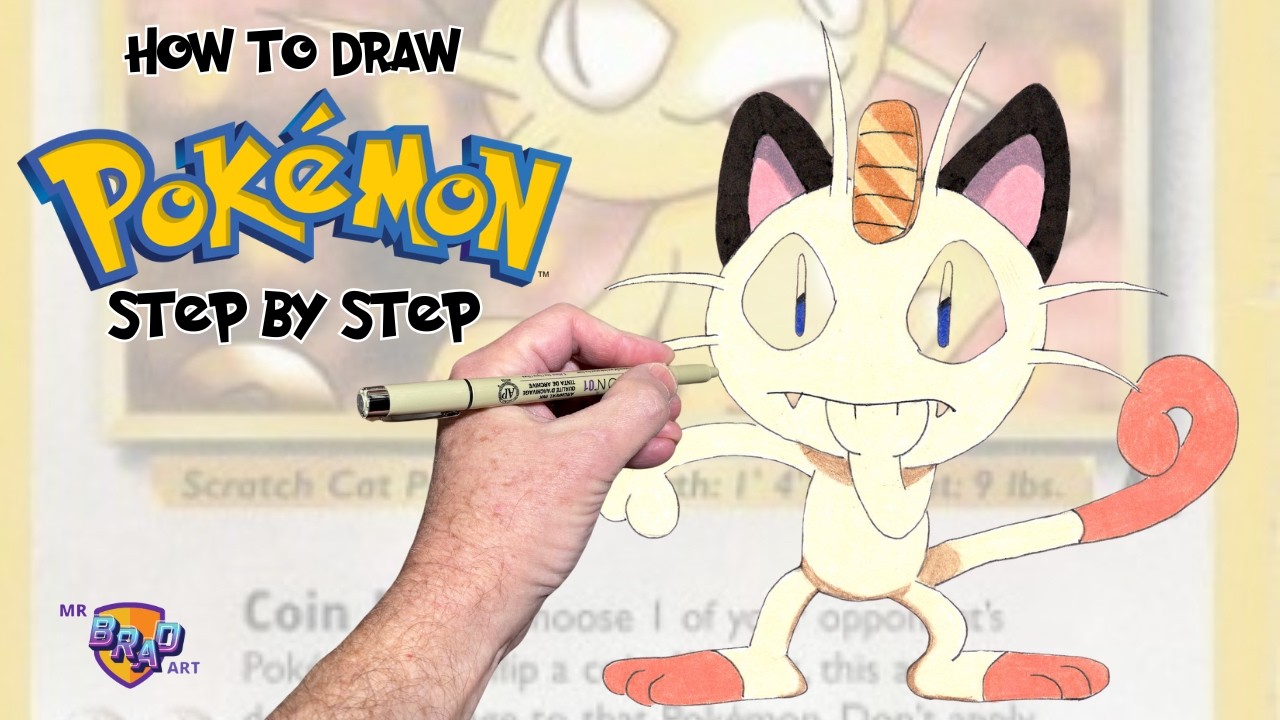 Meowth Drawing Tutorial For Beginners