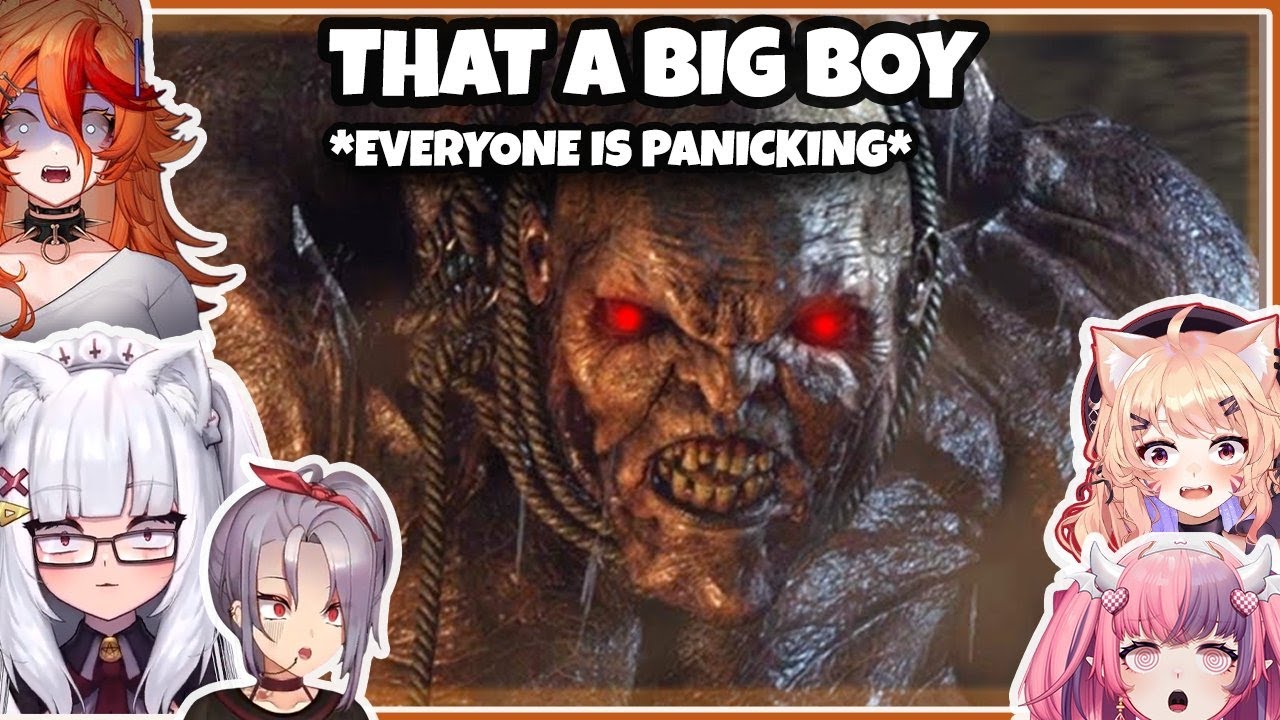 Виртуальные ютуберы играют в ремейк Resident Evil 4: реакция на El Gigante (подборка)
