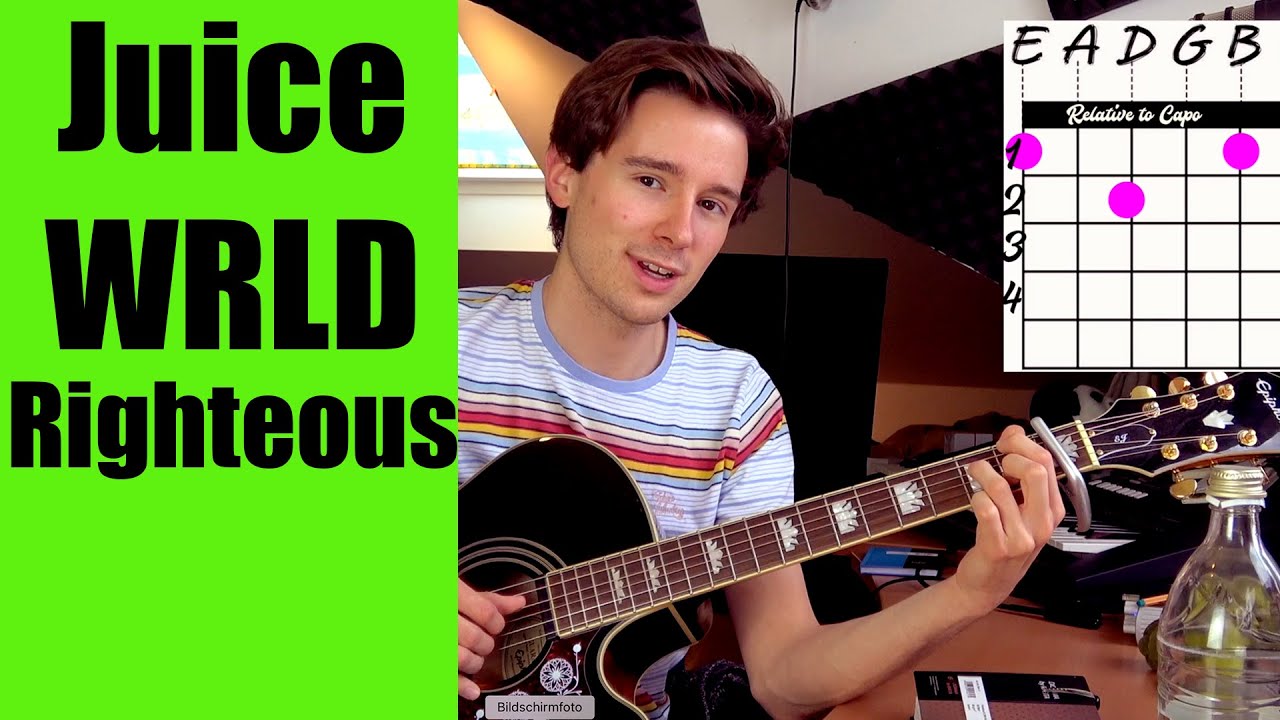 HOW TO PLAY: Juice WRLD - Righteous - Guitar Tutorial - Beginner or Intermediate
