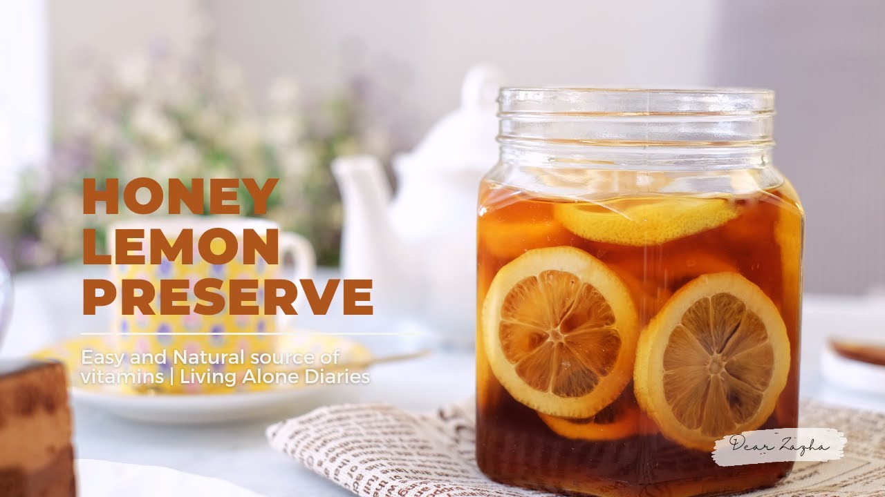 Easy Honey Lemon Preserve and Teatime | Living Alone Diaries | Aesthetic Vlog | 4K | Dear Zazha