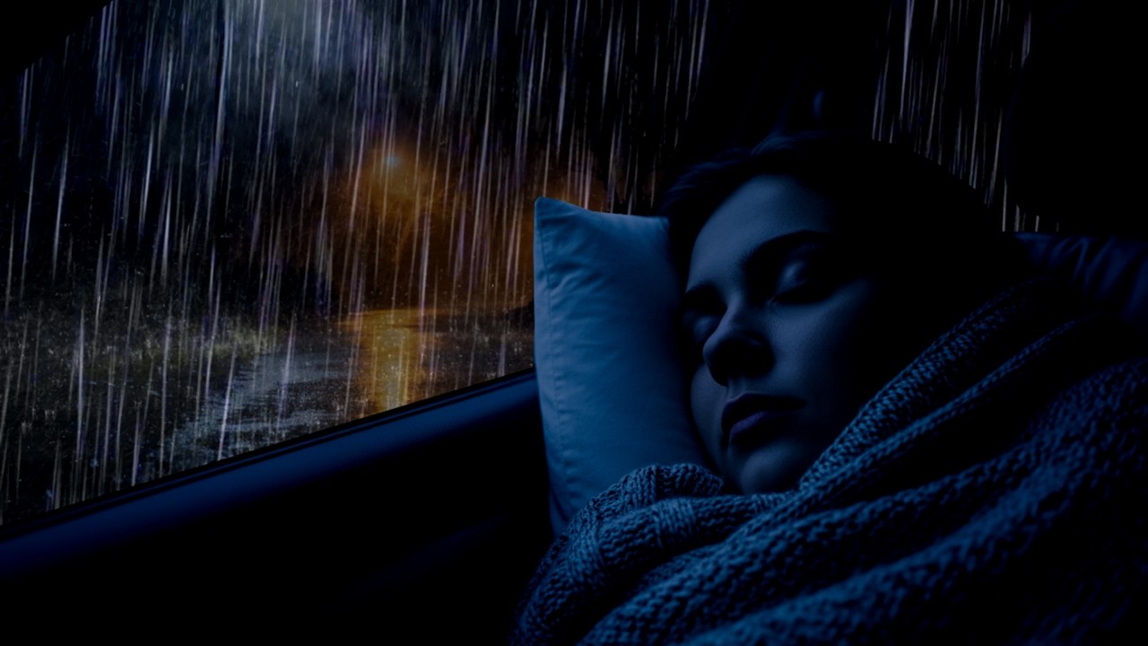 Nice Rain in Car | Cozy Night Rain Sounds on Window for Deep Sleep and Total Relaxation