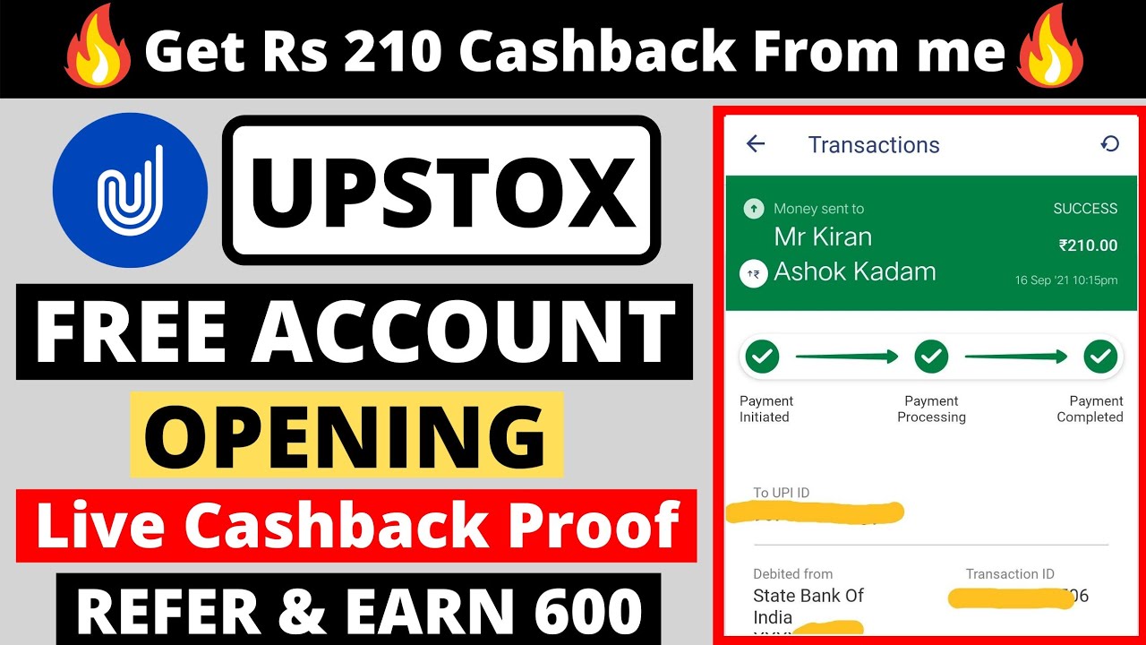 Upstox Free Account Opening 2021+[210 Cashback From Me] #upstox #shorts