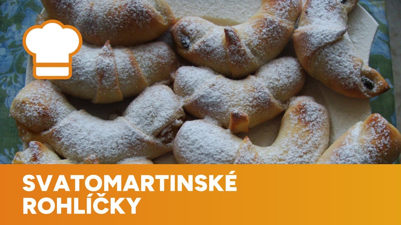Svatomartinské rohlíčky z tvarohového těsta jsou po upečení dokonale křehké