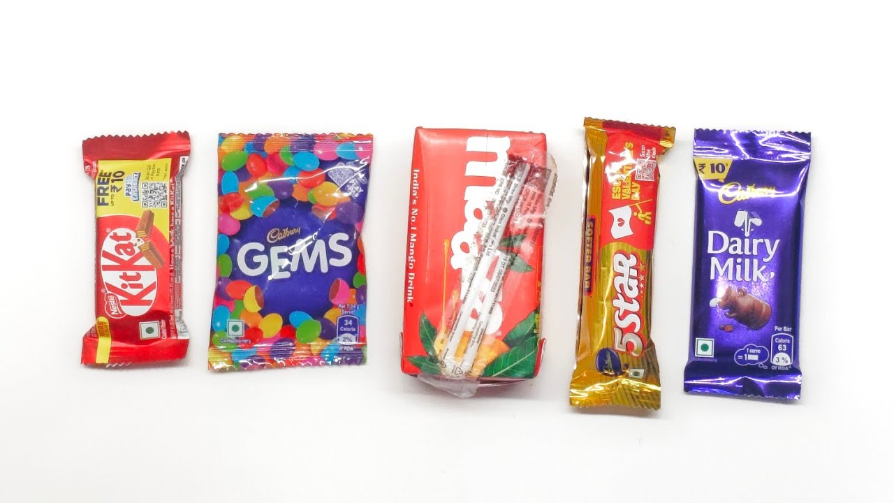 Dairy Milk | 5 Star | Mango | Gems | KitKat | 🍫🍫💓#chocolate #asmr #satisfying #shorts 