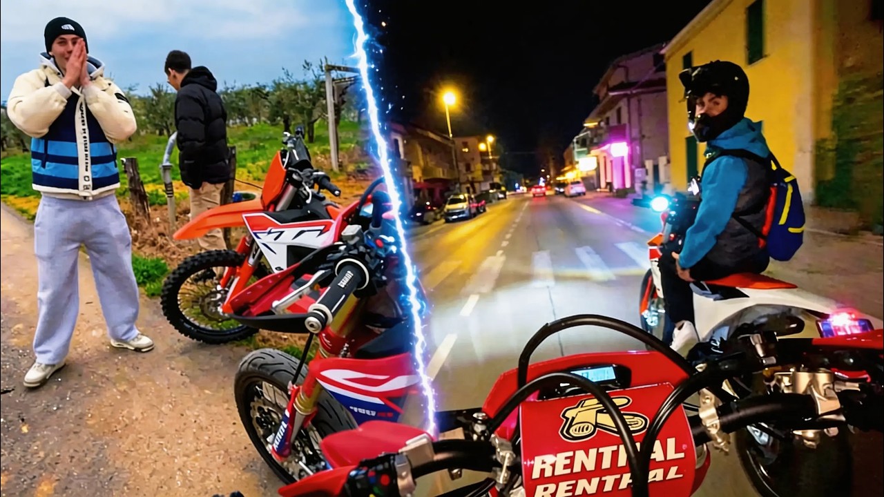 Primo giro in notturna con Honda 450 e KTM 125 - finalmente targata!🔥