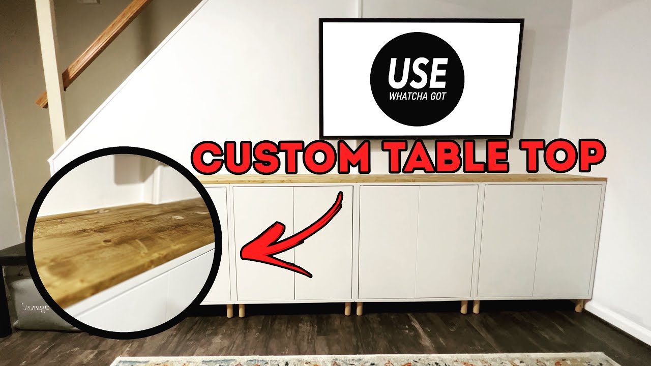 I Upgraded Ikea cabinets with a custom wood table top!