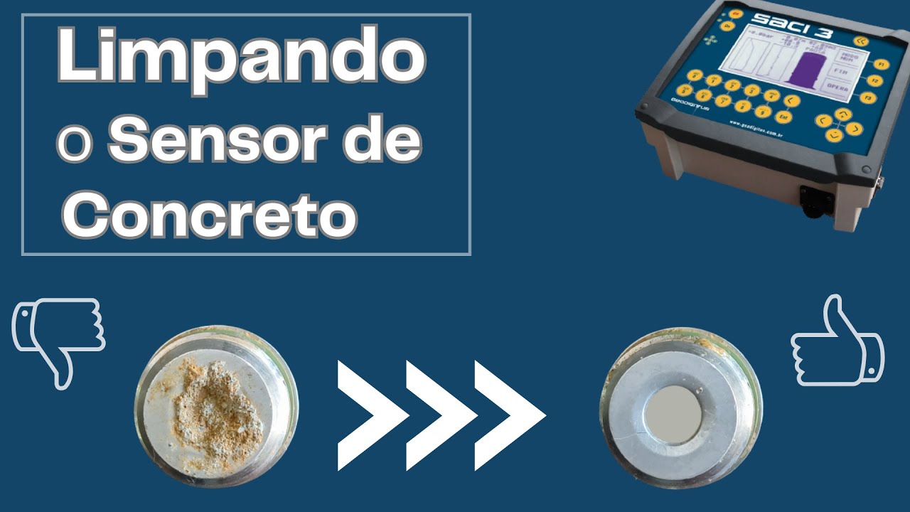 Como efetuar a limpeza do sensor de concreto