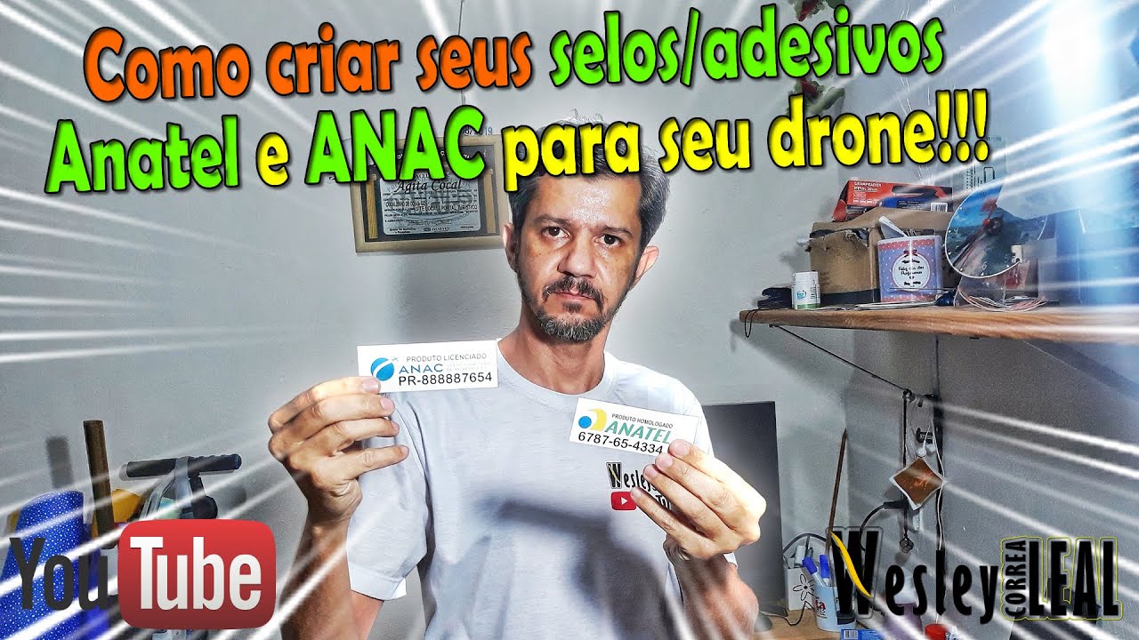 COMO CRIAR SELOS / ADESIVOS PARA DRONES (ANATEL E ANAC). FAÇA VOCÊ MESMO SEUS SELOS/ADESIVOS.