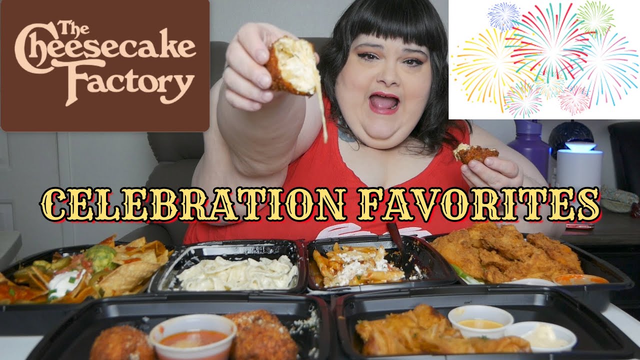 The Cheesecake Factory Celebration Favorites Mukbang Welcome Red