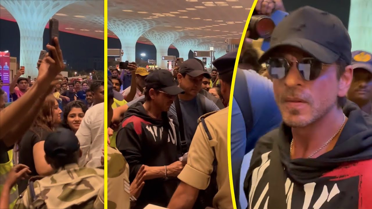 Fans Scream Out Loud And Mob Shah Rukh Khan At Mumbai Airport | Departs To Host IIFA 2024