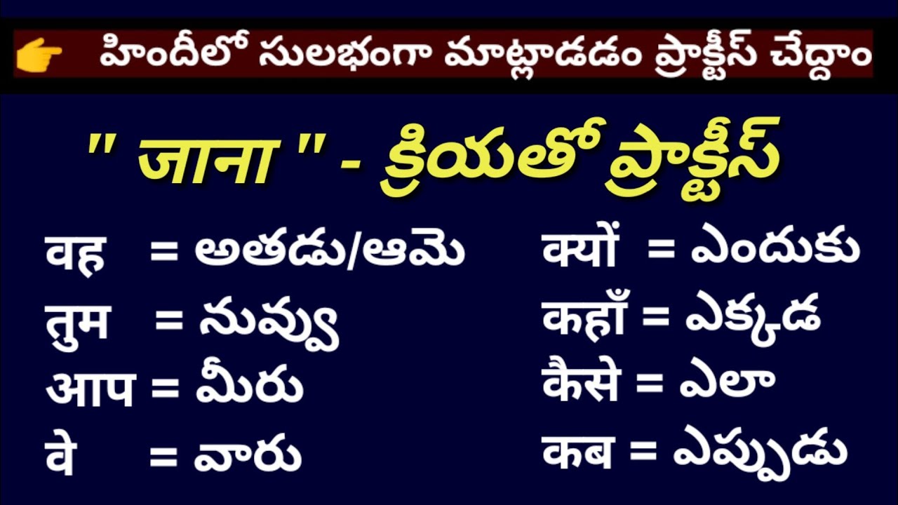 How do you use interrogative words? | learn Hindi in Telugu
