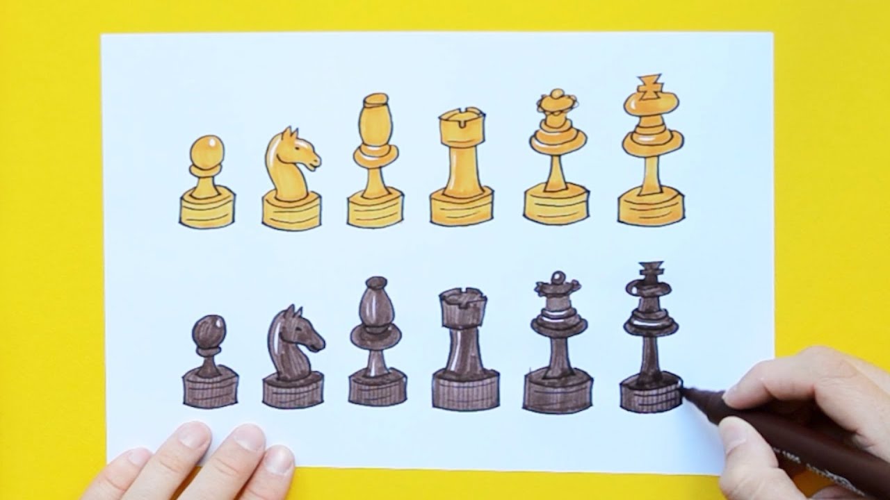 How to draw chess pieces