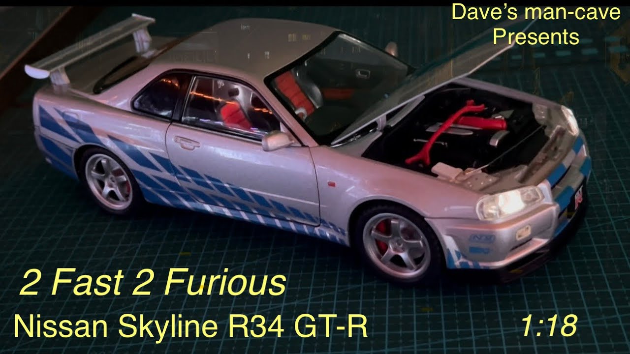 Nissan Skyline R34 GT-R в масштабе 1/18
