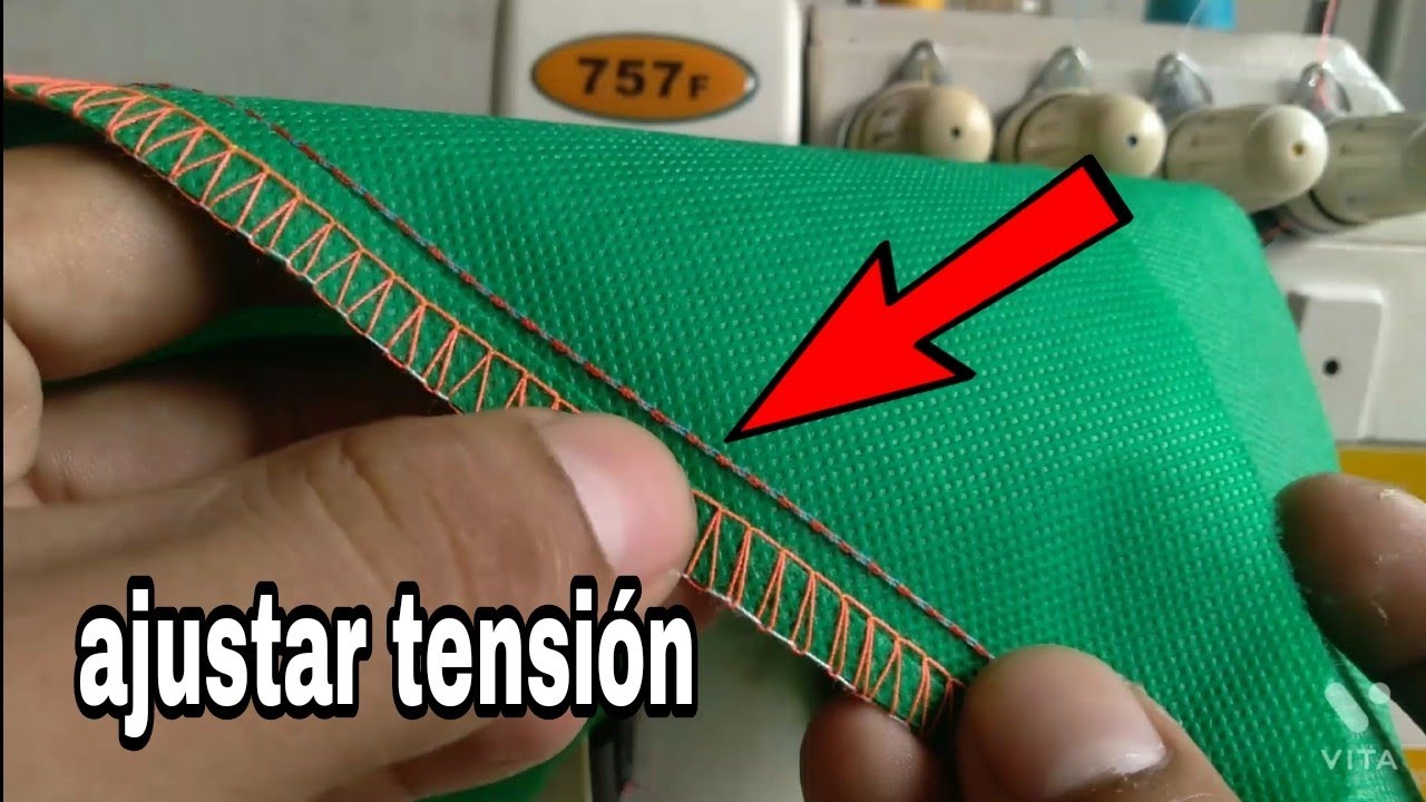 como ajustar la tension de la puntada de seguridad en la maquina de coser overlock.