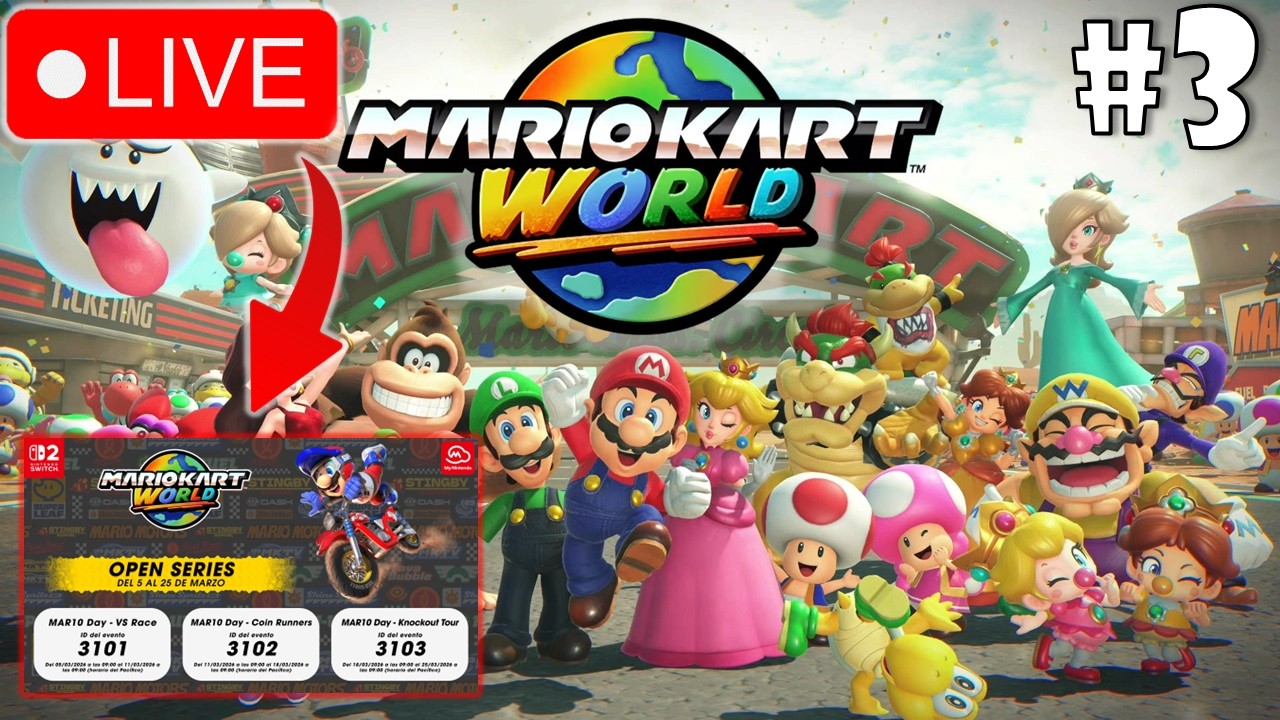 🔴 Ultimo día del evento por el #mar10day (Si se acabo) | #mariokartworld #switch2