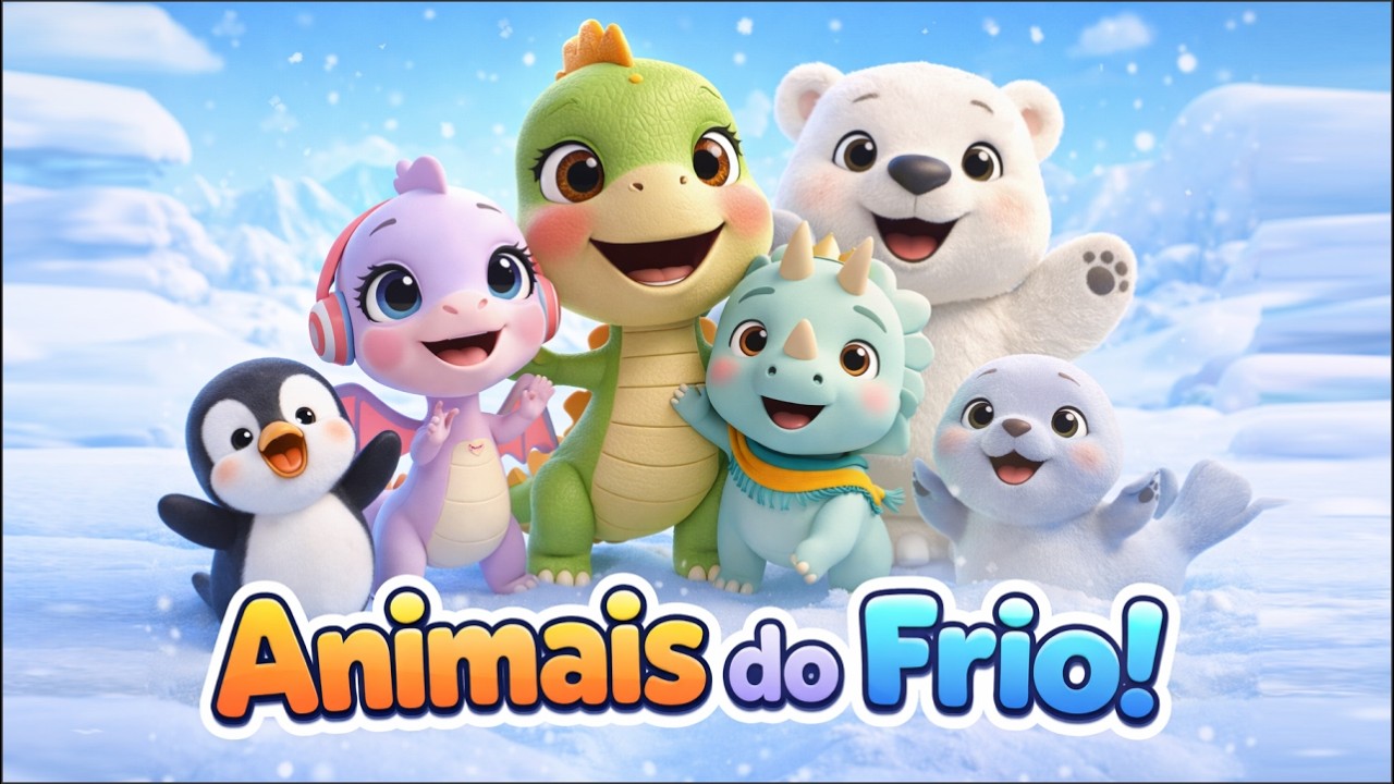 ❄️ Animais do Frio | Música Infantil Divertida 🐧🐻❄️🦭 | Turminha Lalubim