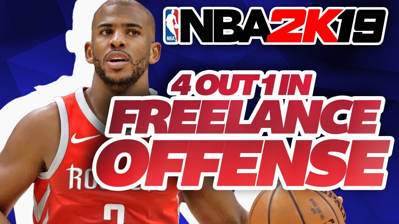 NBA 2K19 BEST Offenses! How to Run 4 Out 1 In Freelance Offense