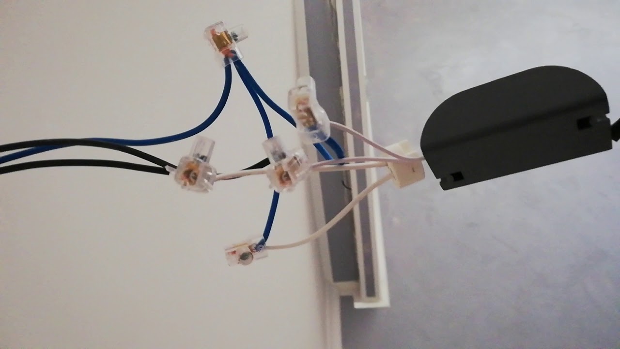 Collegamento faretti con relè commutatore parte 1