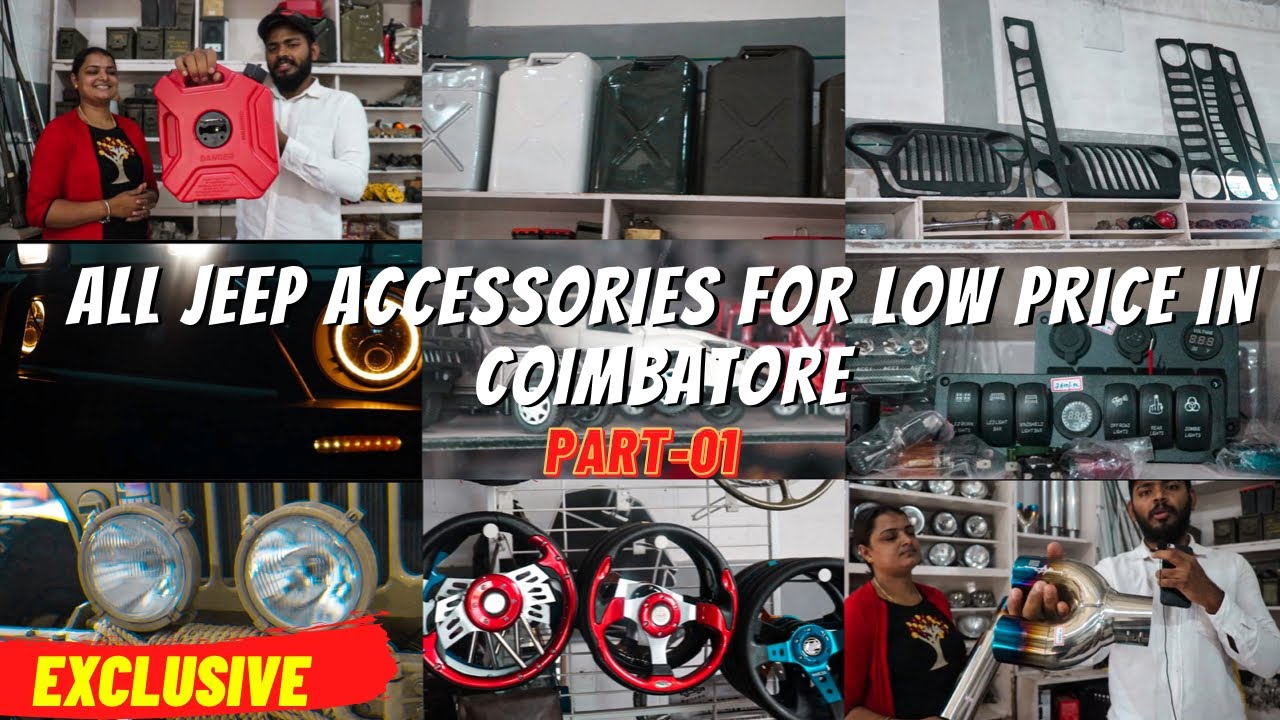 Jeep Accessories For Low price in Coimbatore PART-01 || JEEP SHOP INDIA || Worth 💯 ||