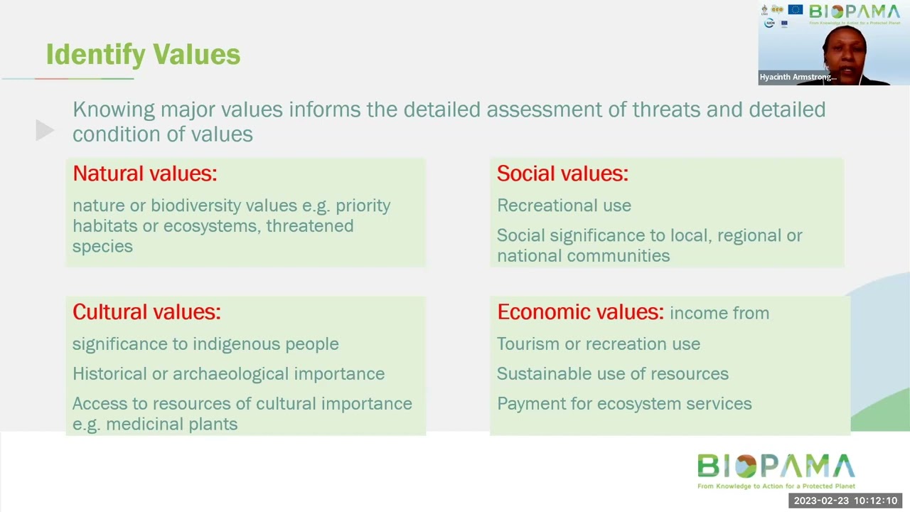 Webinaire UICN BIOPAMA METT4 - Compléter les évaluations détaillées