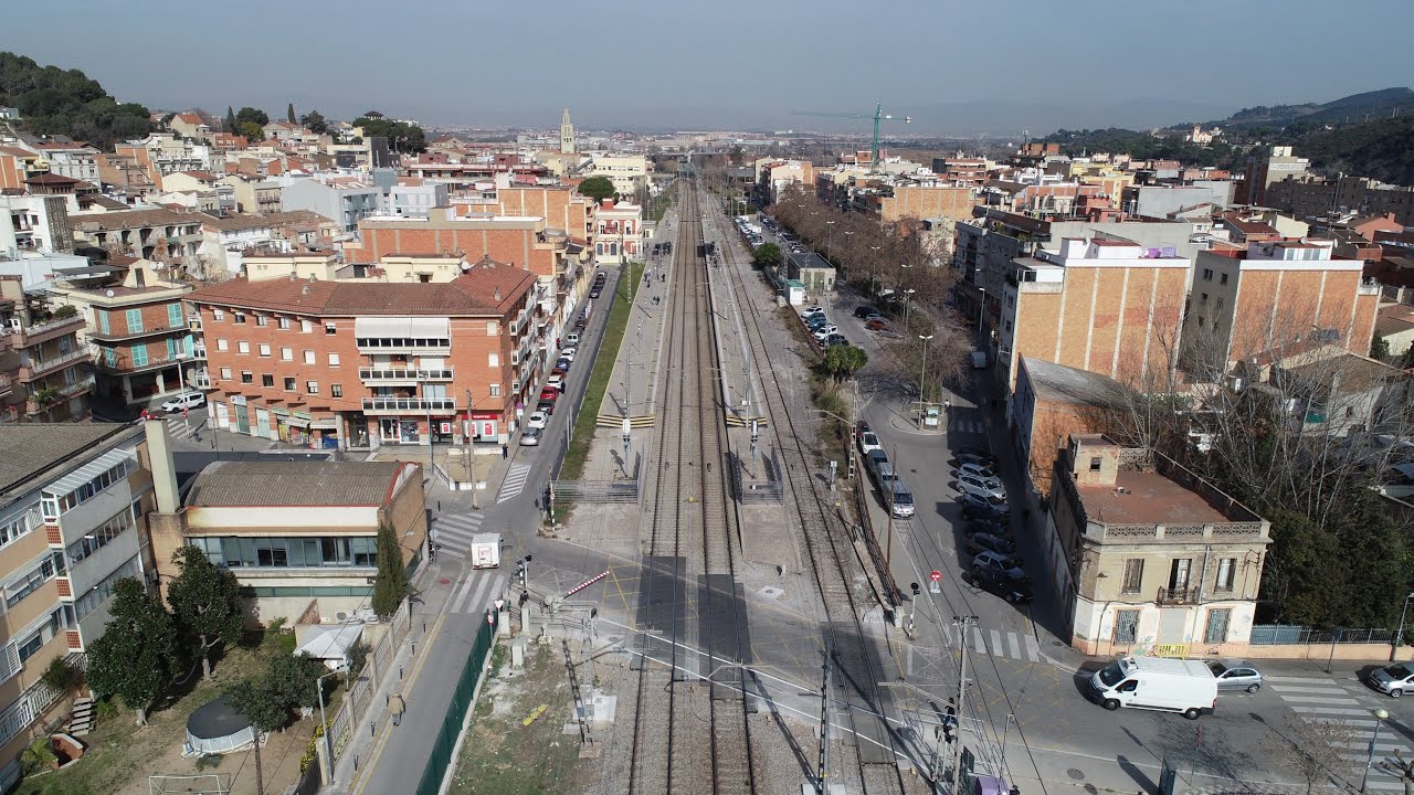 El soterrament de l'R2, a vista d'ocell
