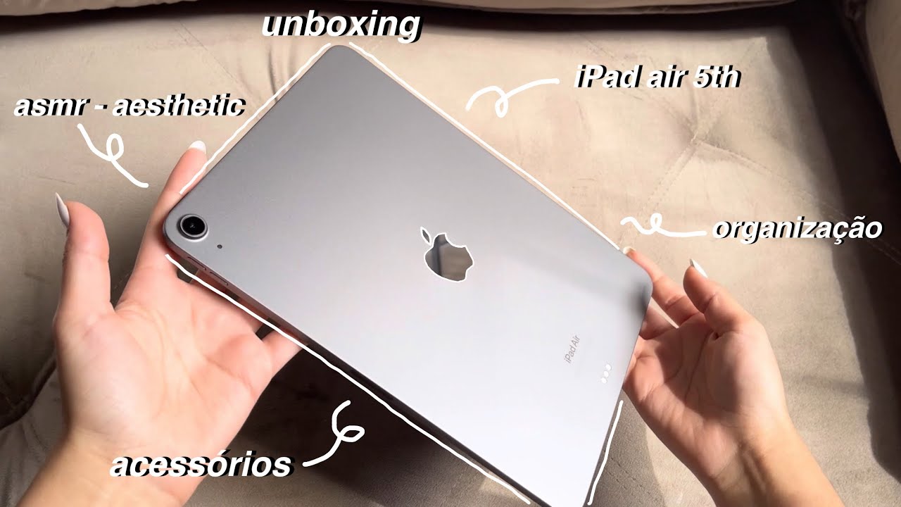 unboxing iPad air 5th 256gb space grey + accessories / asmr aesthetic🤍