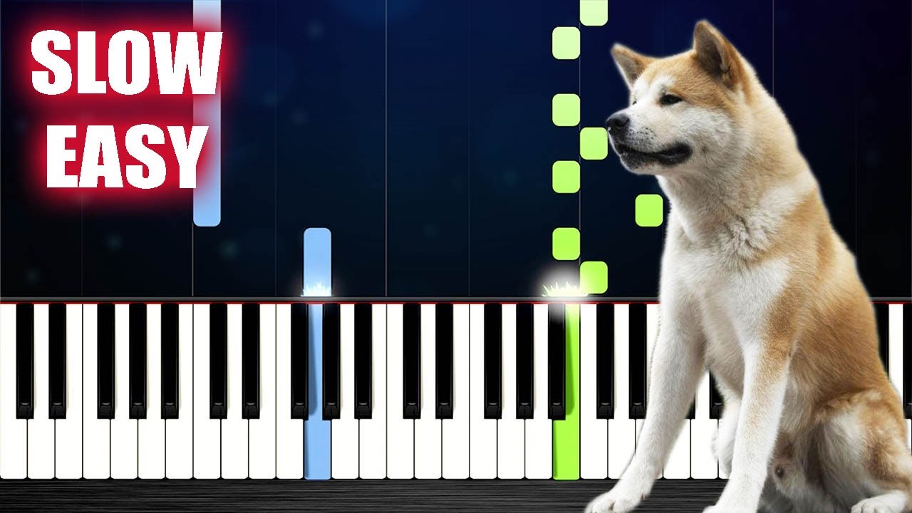 Goodbye - Hachiko - SLOW EASY Piano Tutorial