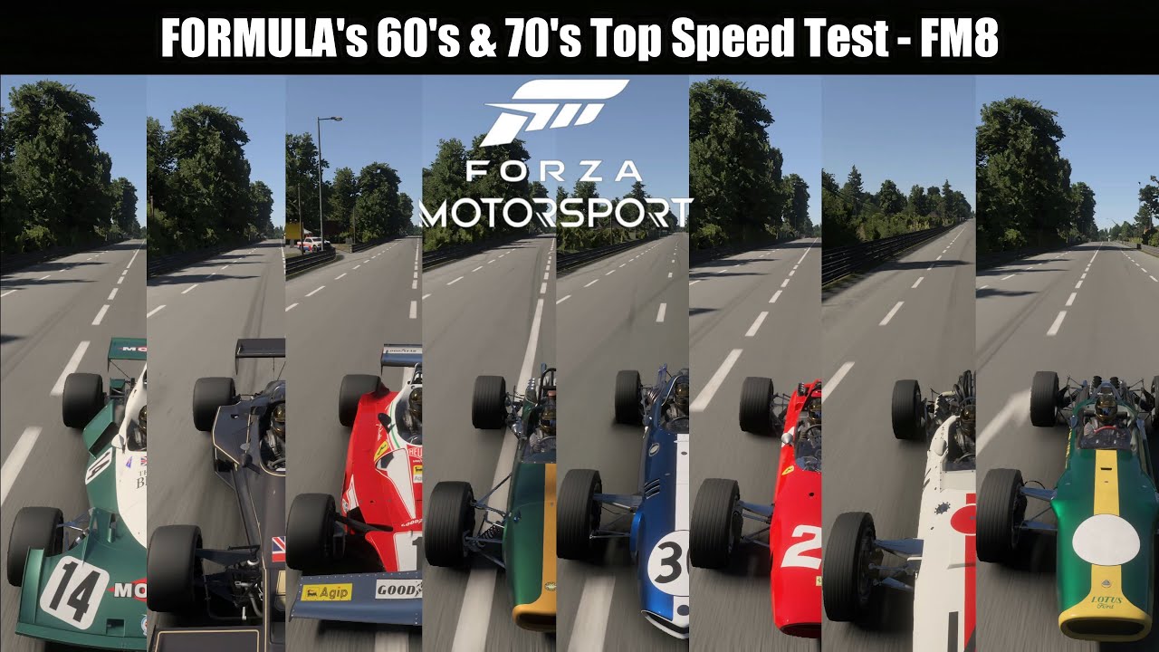 Formula's 60's & 70's Top Speed Test - Forza Motorsports 2023