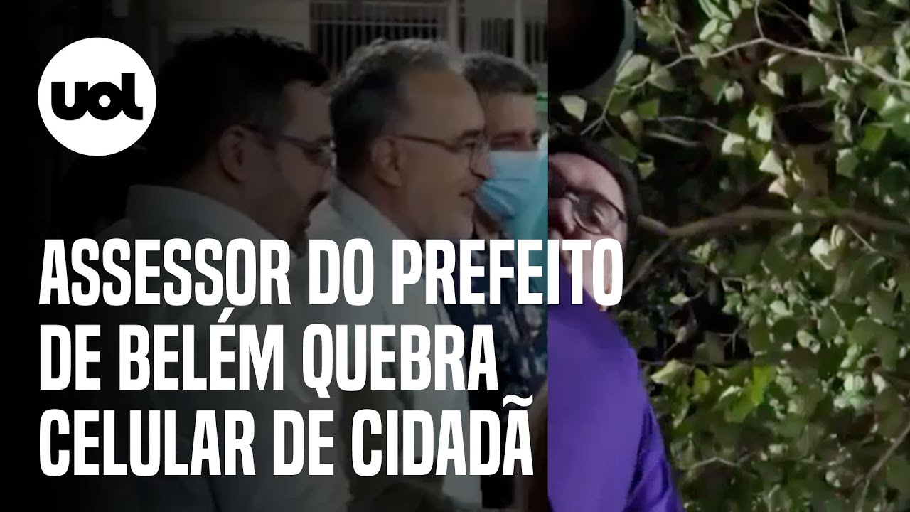 Assessor do prefeito de Belém derruba e pisa em celular de mulher