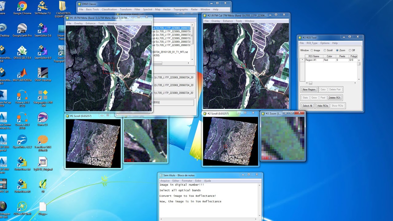 How to convert from DN to ToA reflectance (Landsat TM) in ENVI