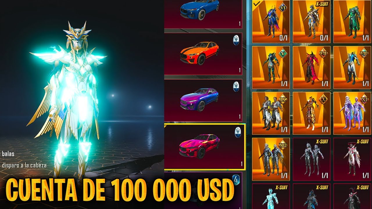REVISAMOS UNA CUENTA DE PUBG MOBILE QUE GASTO 100 000 USD ¡TIENE DE TODO!