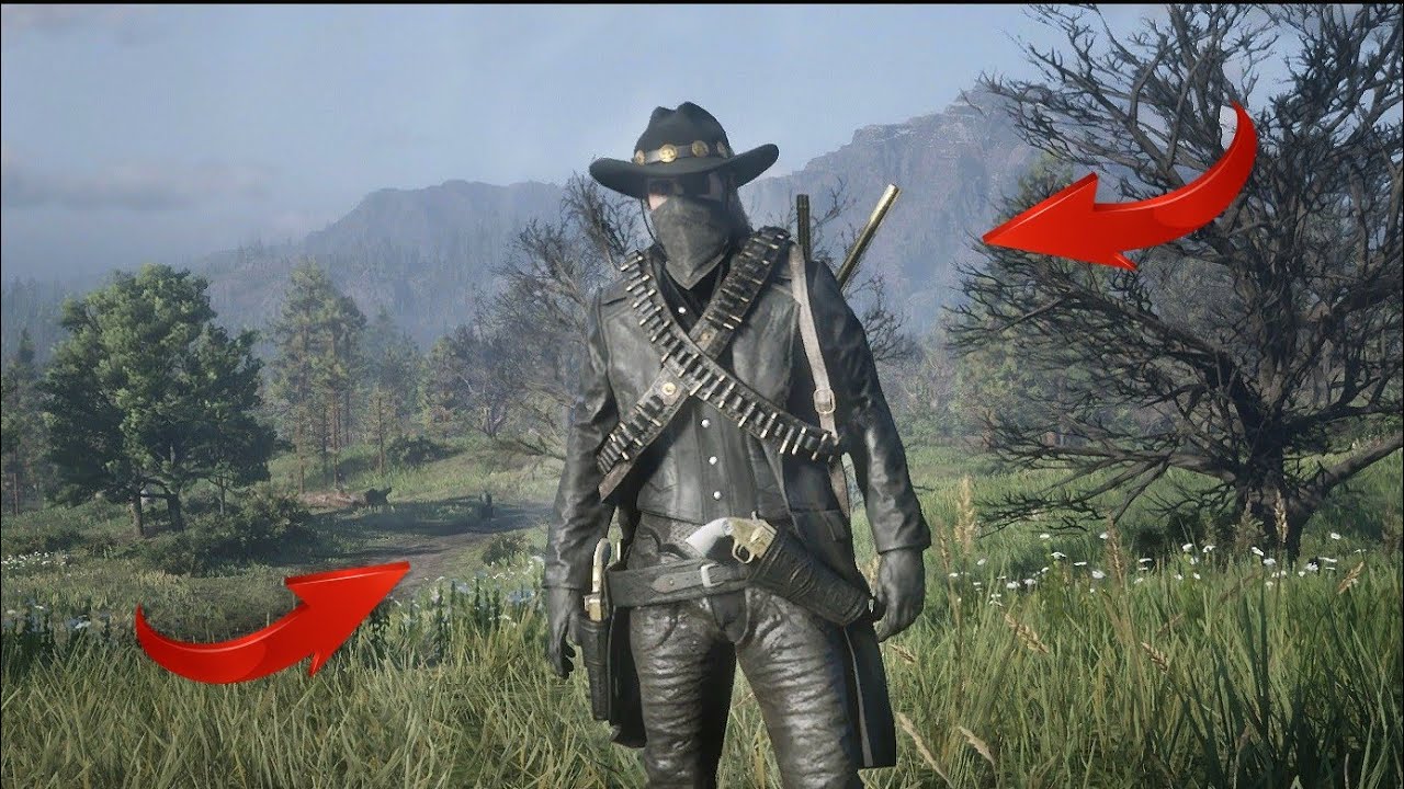 [Red Dead Online best black try hard outfit !!!!]