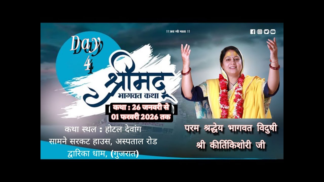 LIVE  DAY - 04 II भागवत  विदुषी परम पूज्या श्री कीर्ति किशोरी जी वृंदावन धाम || श्रीमद् भागवत कथा