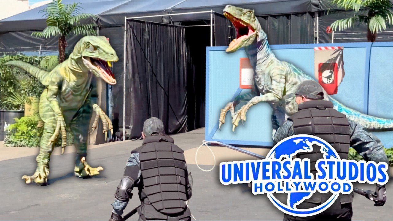 NEW Raptor Encounter, City Walk & King Kong 360 2D - Universal Studios Hollywood | 4K 60FPS
