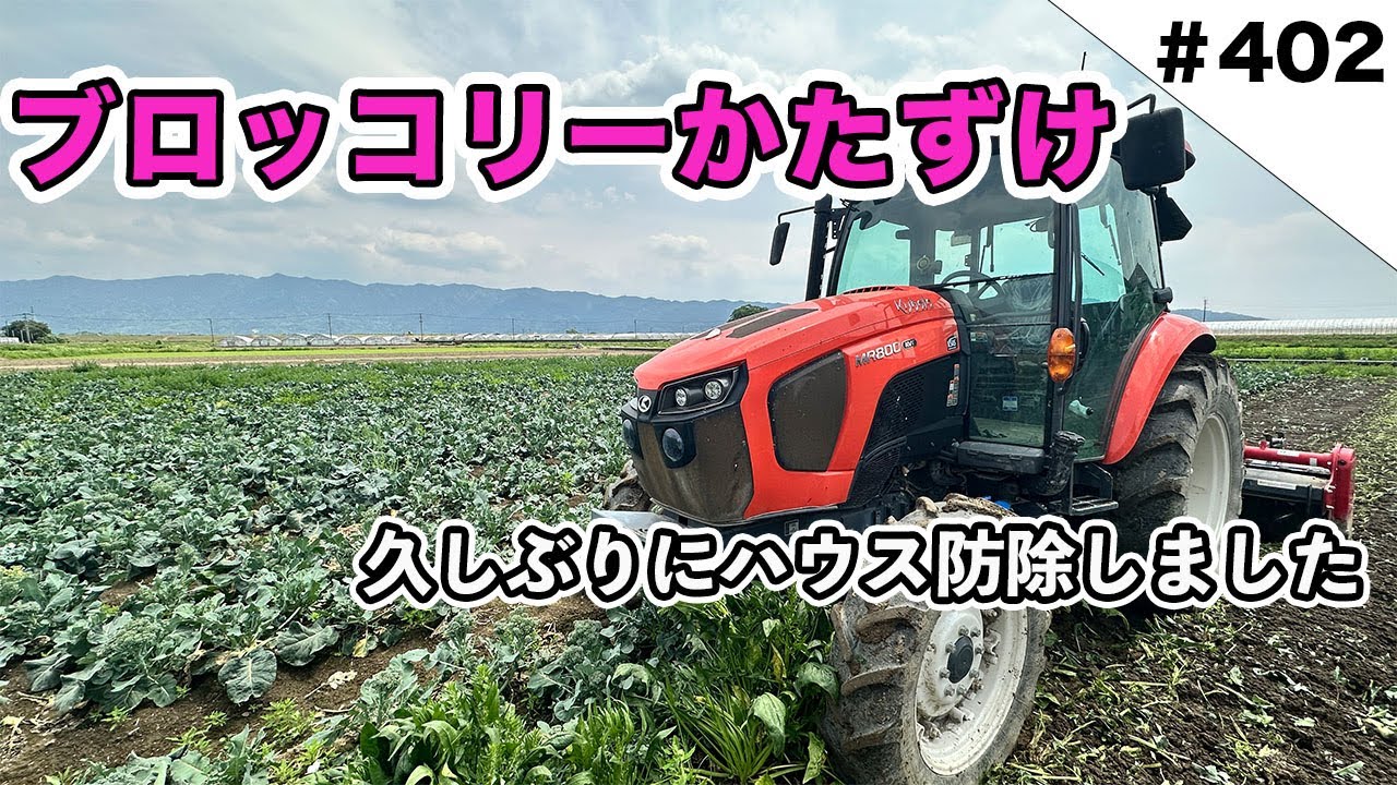 ブロッコリー耕耘　徐々にお片付けです！