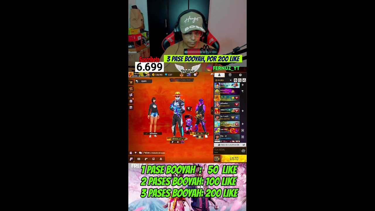 🔴FREE FIRE EN DIRECTO [ REGALANDO EL PASE BOOYAH ]🔴 #freefire #PaseBooyah