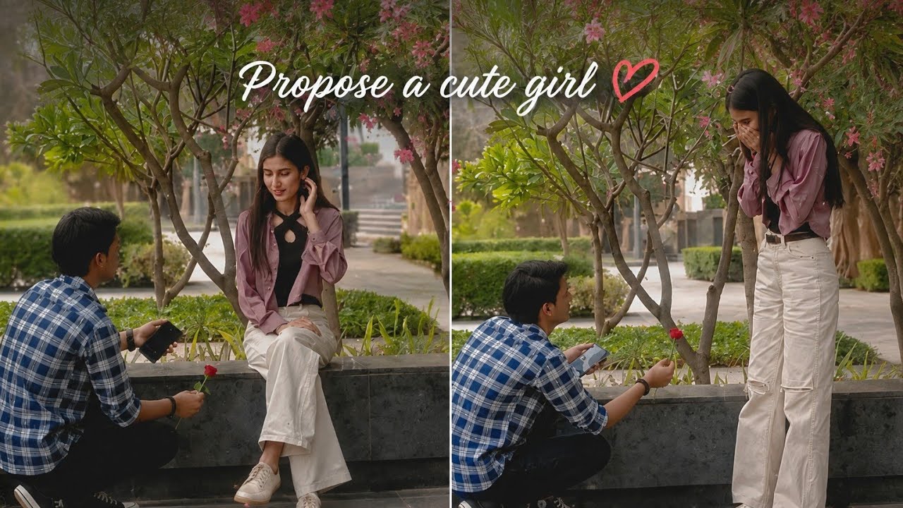 Proposing prank in stranger 😨 ll ये मैंने क्या करा ll Cute Reactions 💓 ll Revil Rows ll