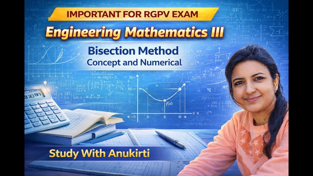 BISECTION METHOD | MATHEMATICS III | UNIT I | #rgpvbhopal #electrical #education #mathematics#maths