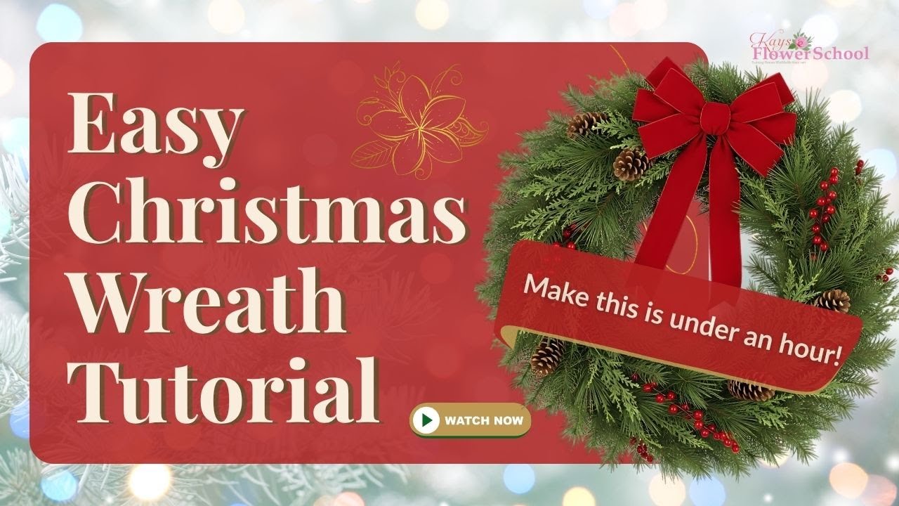 Easy Christmas Wreath Tutorial - Make this is under an hour!