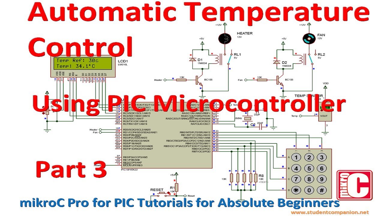 13- Project 2 Automatic Temperature Control, part 3 | mikroC Pro for PIC Tutorial