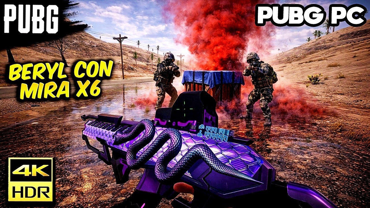 PUBG PC  pero la SKIN MEDUSA de BERYL con MIRA X6 es una LOCURA 🚬 Graficos al MAXMO REALISTAS