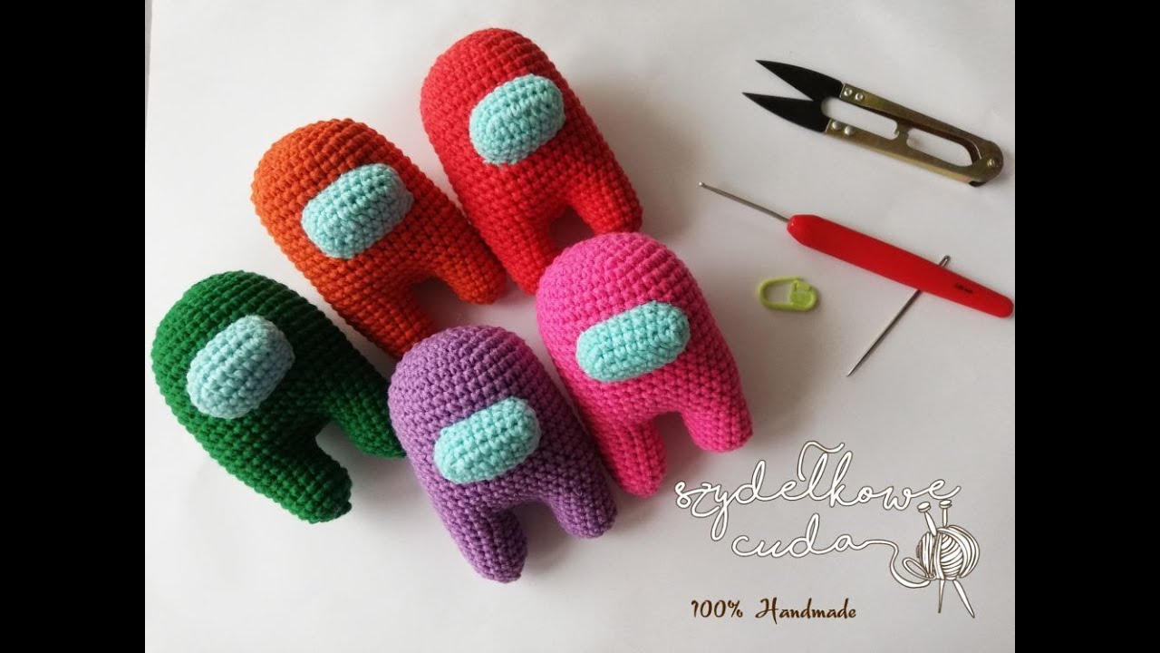 Among Us na szydełku / Among Us crochet tutorial